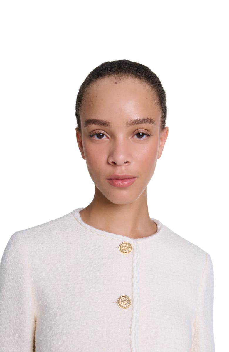 maje Belted jacket, Alternate, color, 