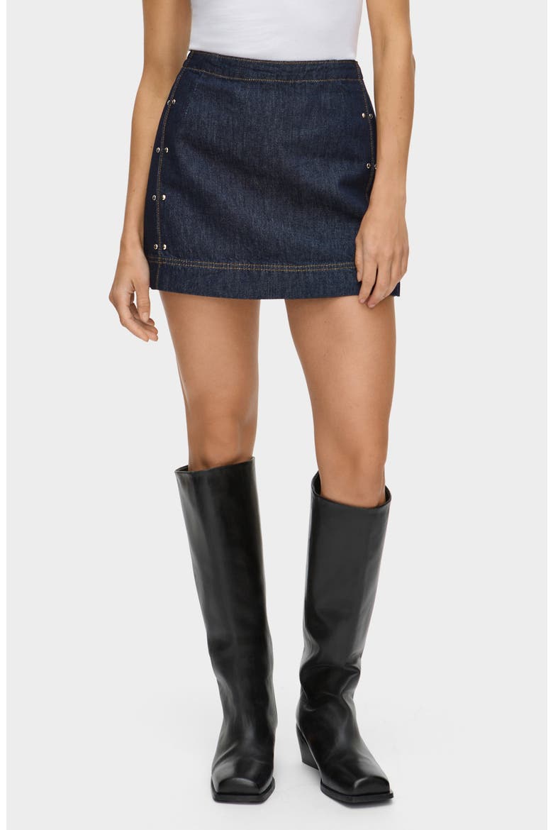 Hadley Denim Miniskirt, Main, color, INDIGO