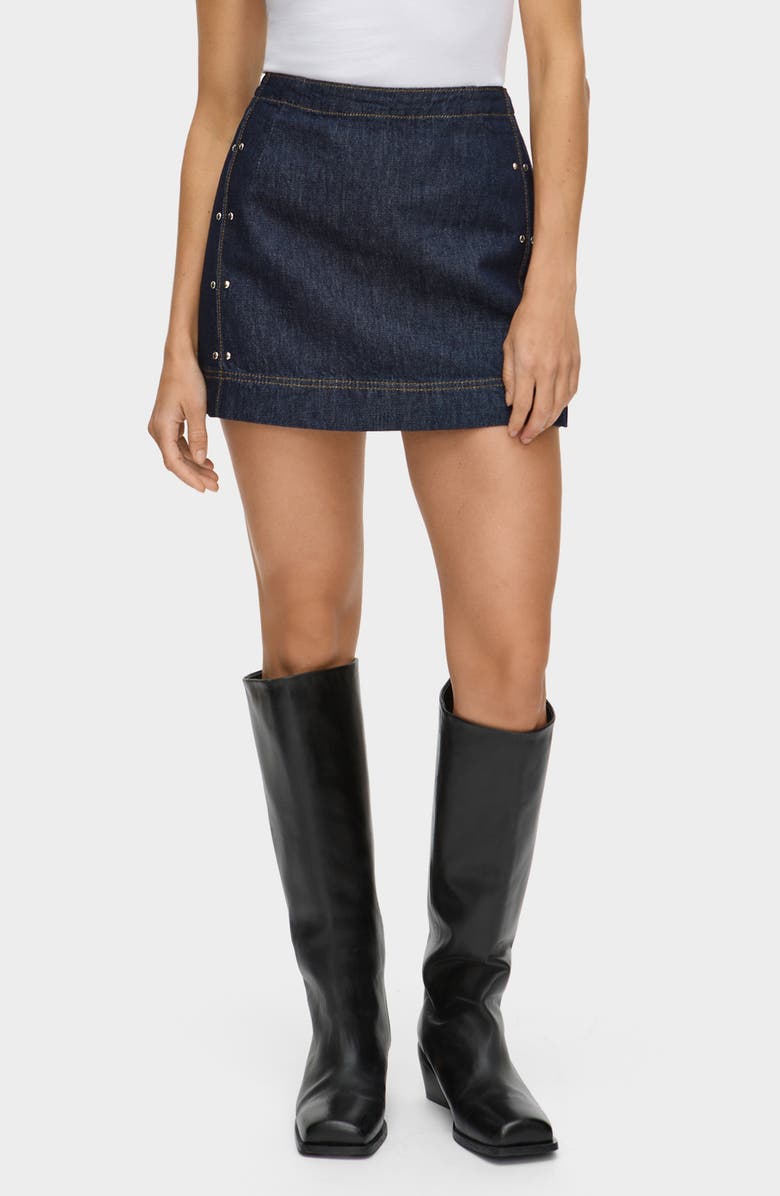 ALIGNE Hadley Denim Miniskirt, Main, color, Indigo