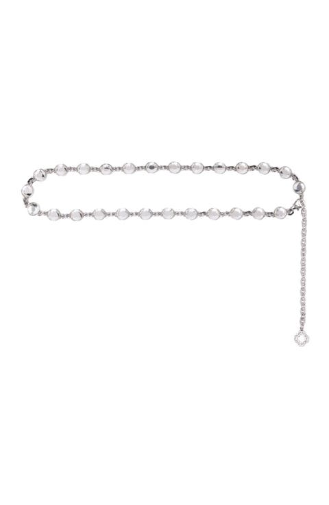 Rhinestone chain belt