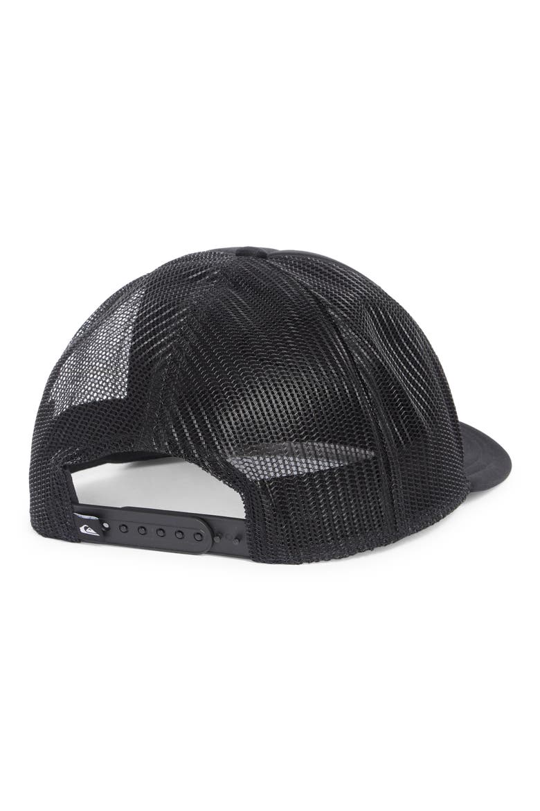 Dwell On Me Trucker Hat, Alternate, color, BLACK