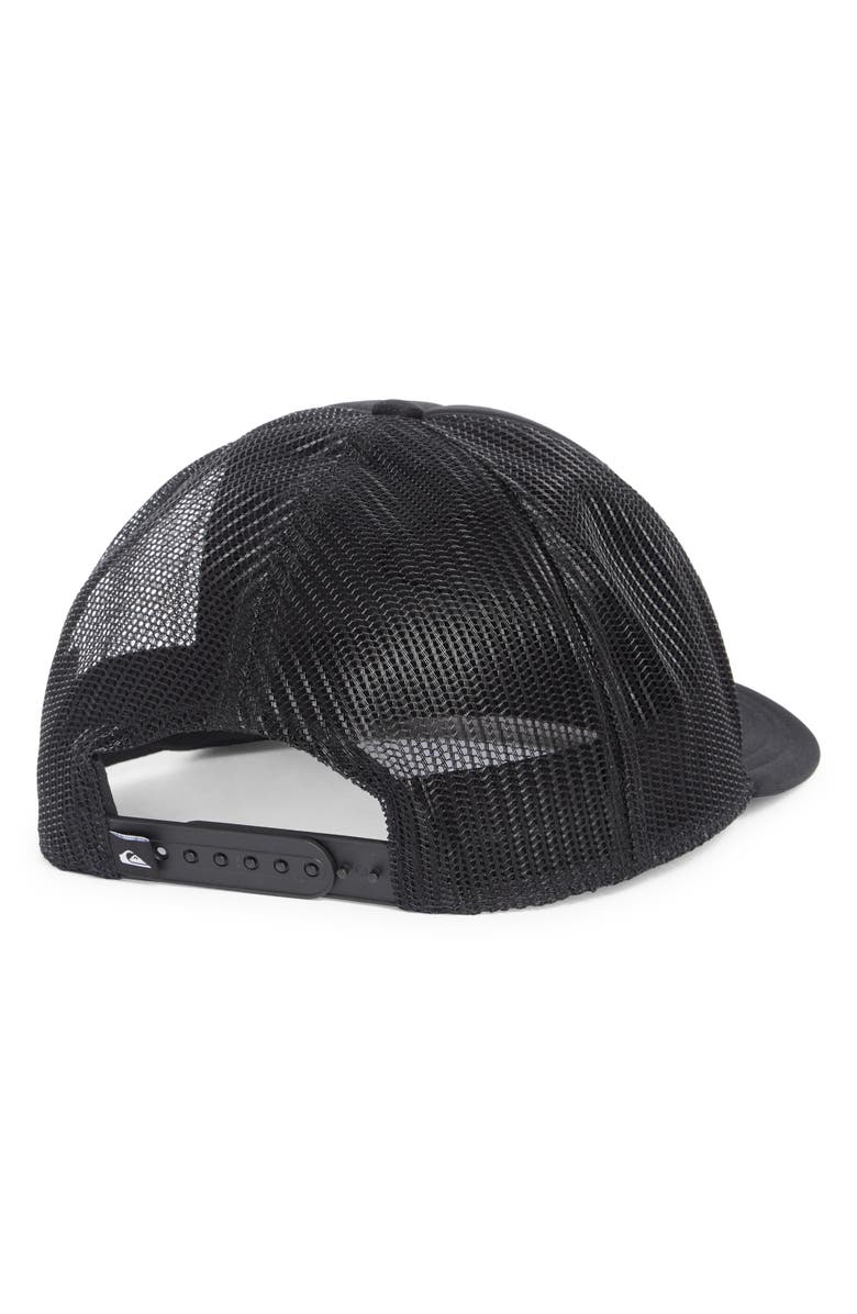 Quiksilver Dwell On Me Trucker Hat, Alternate, color, Black