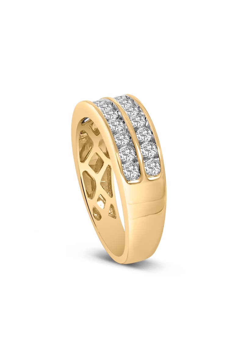 10K Yellow Gold Two-Row 1.0 Cttw Diamond Band Ring, Alternate, color, Yellow Gold