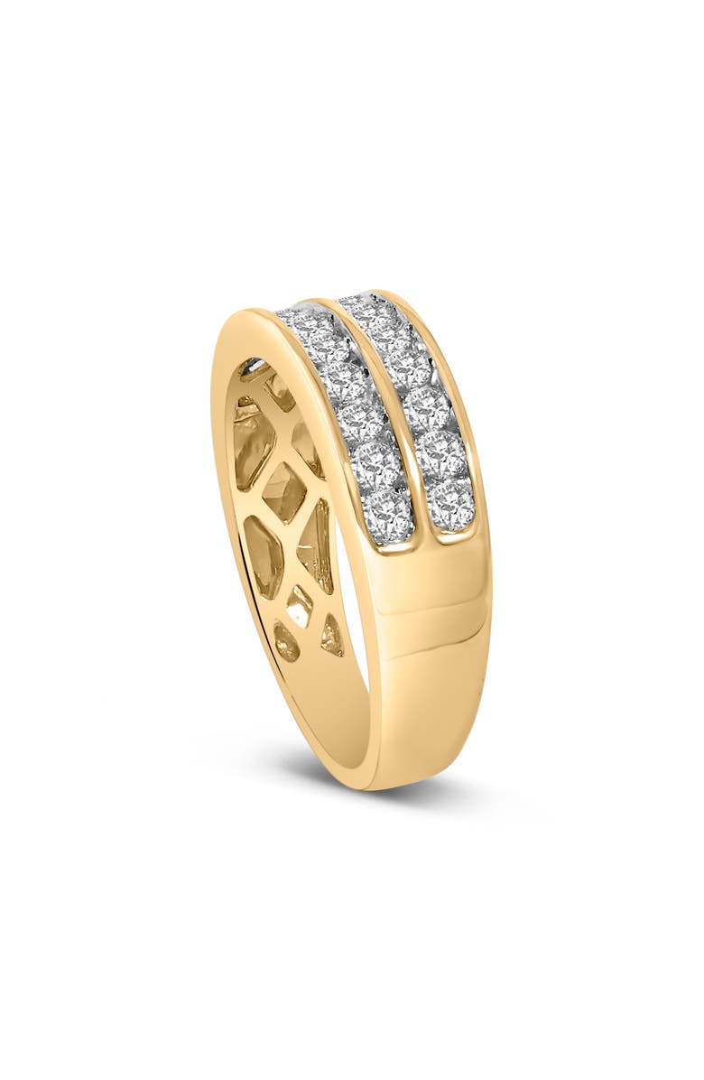 Haus of Brilliance 10K Yellow Gold Two-Row 1.0 Cttw Diamond Band Ring, Alternate, color, Yellow Gold