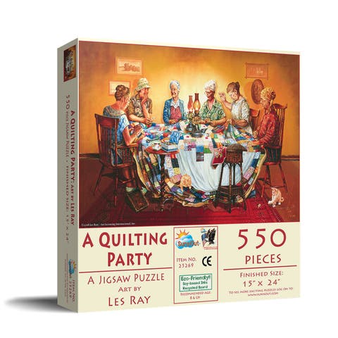 A Quilting Party 550 piece Jigsaw Puzzle for Adults