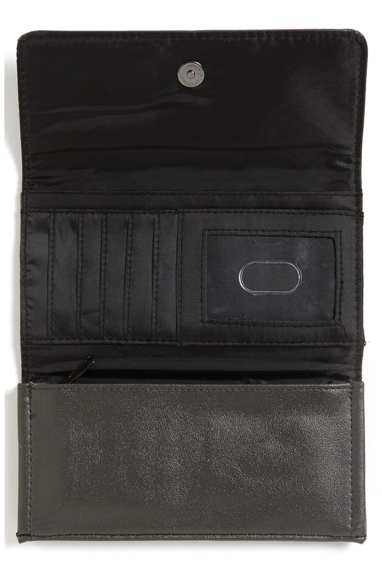 'Cat' Faux Leather Wallet, Alternate, color, GREY/ BLACK