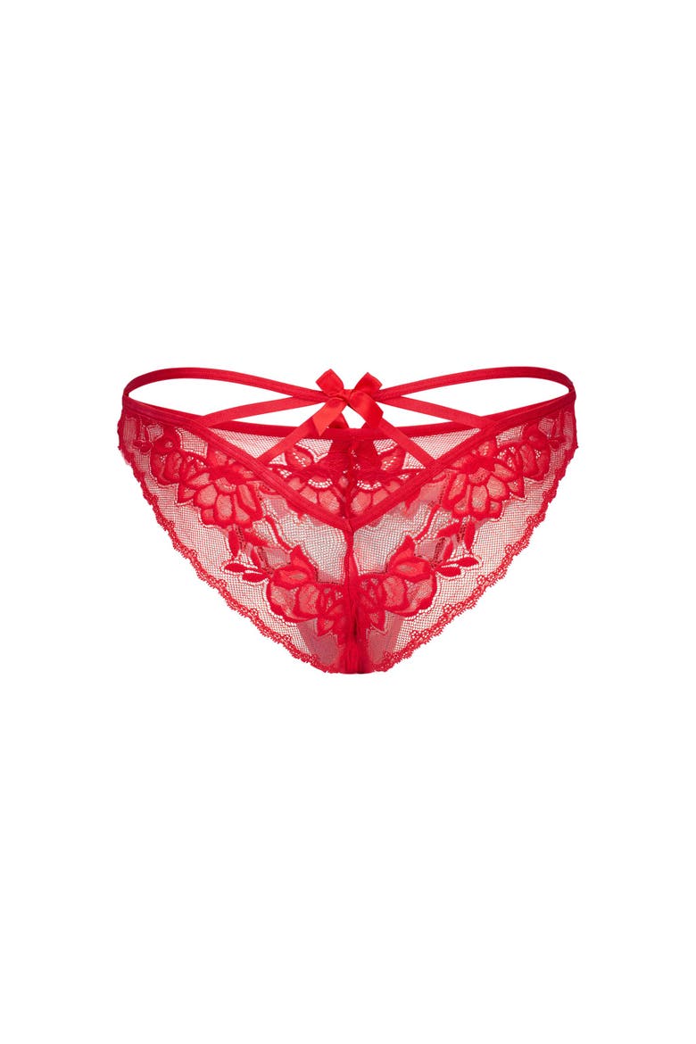 Azula Cheeky Panties, Alternate, color, Dark red