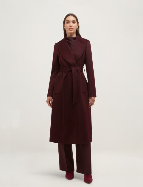 Sara Wool Longline Wrap Coat