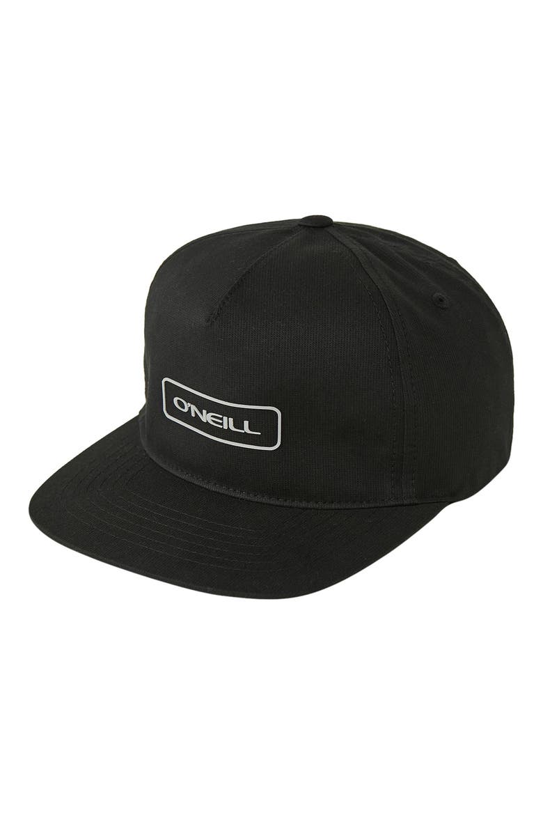 Hybrid Snapback Trucker Hat, Main, color, BLACK SOLID