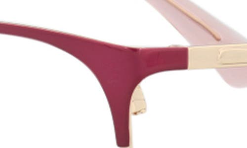 Alexander Mcqueen Mcqueen 53mm Oval Optical Glasses In Violet Gold Transparent