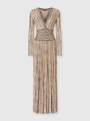 Missoni Ribbed Mixed Viscose Midi Dress With Sequins