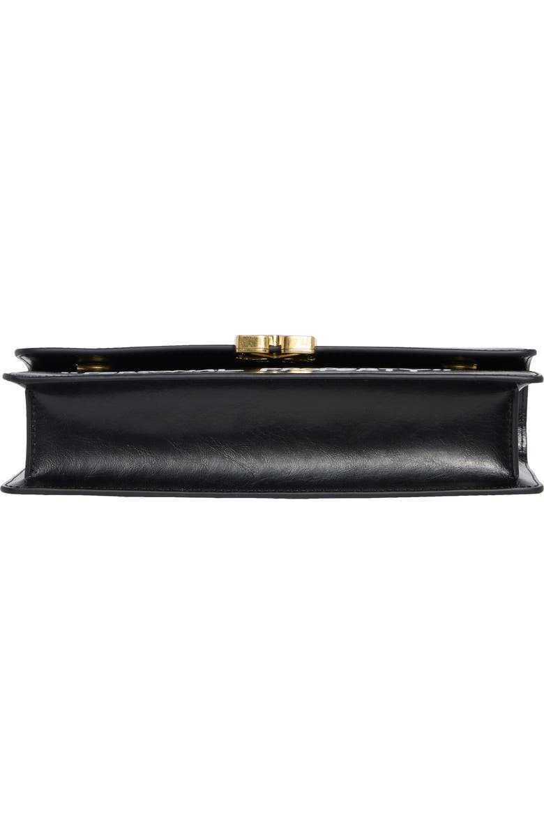 Off-White East/West Jitney Top Handle Leather Satchel, Alternate, color, Black