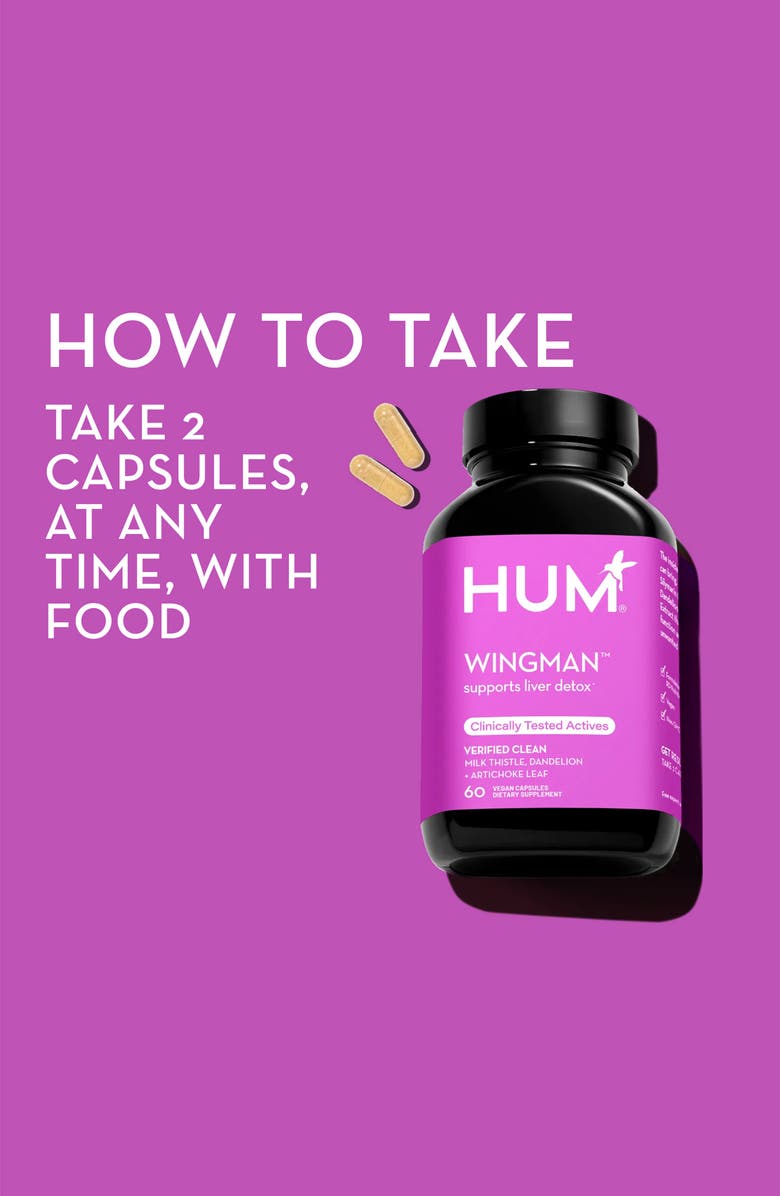 Hum Nutrition Wing Man<sup>™</sup> Supports Liver Detox Supplement, Alternate, color,