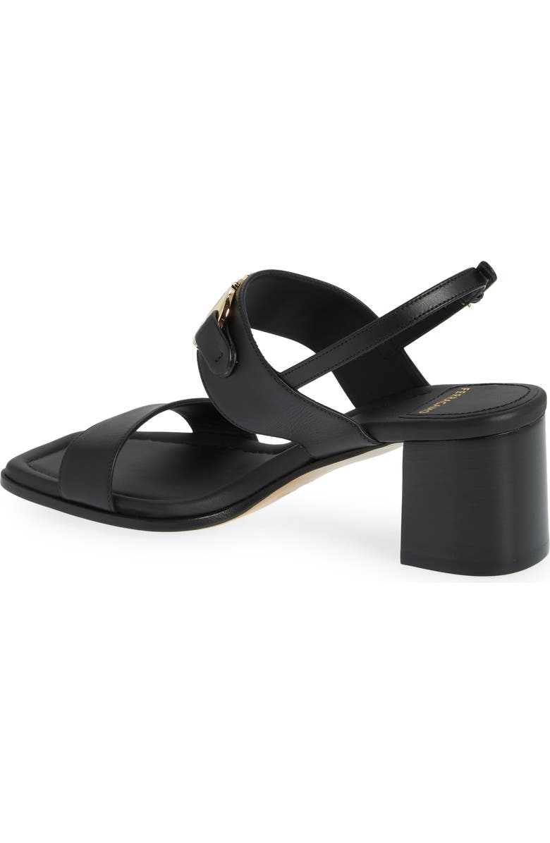 FERRAGAMO Lou Gancio Slingback Sandal, Alternate, color, Nero Nero Nero