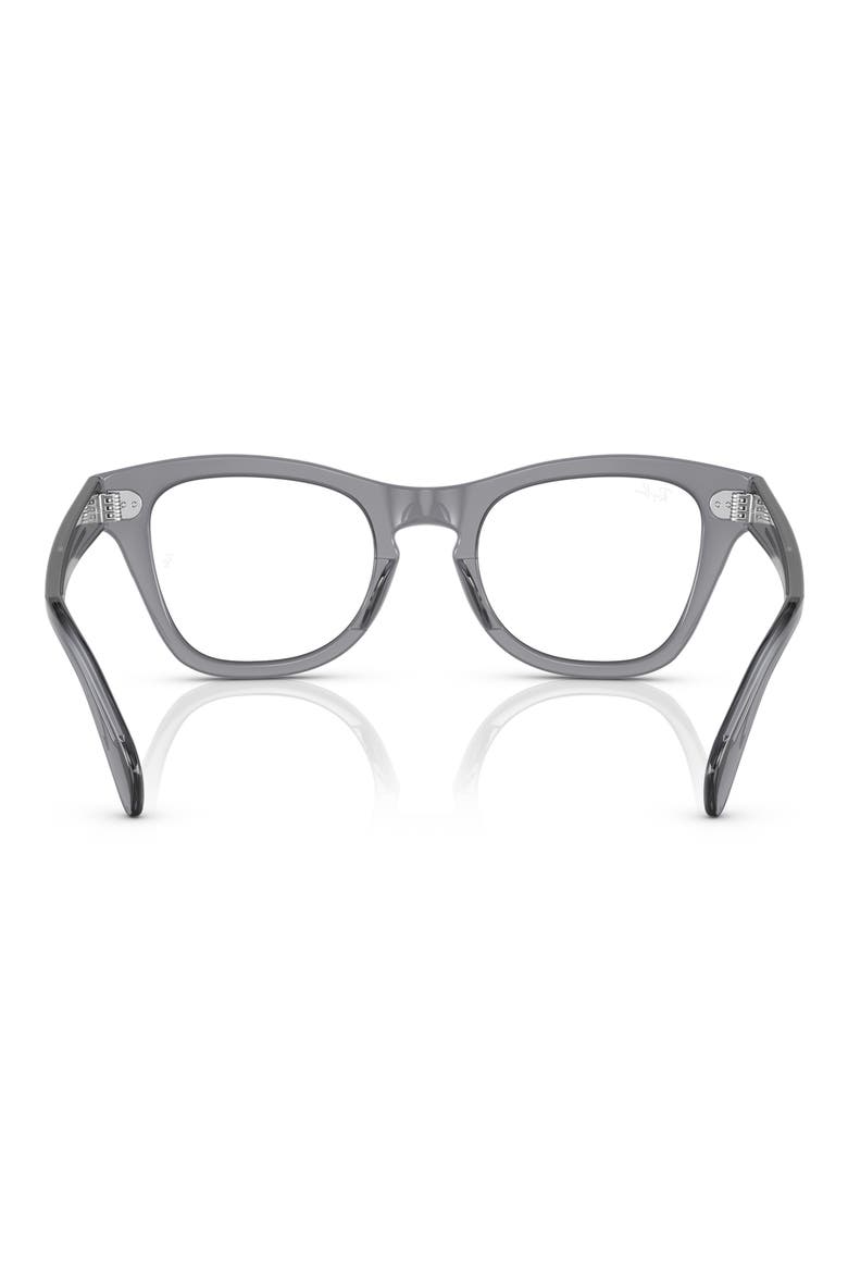 RX0707V 50mm Square Optical Glasses, Alternate, color, TRANSPARENT GREY