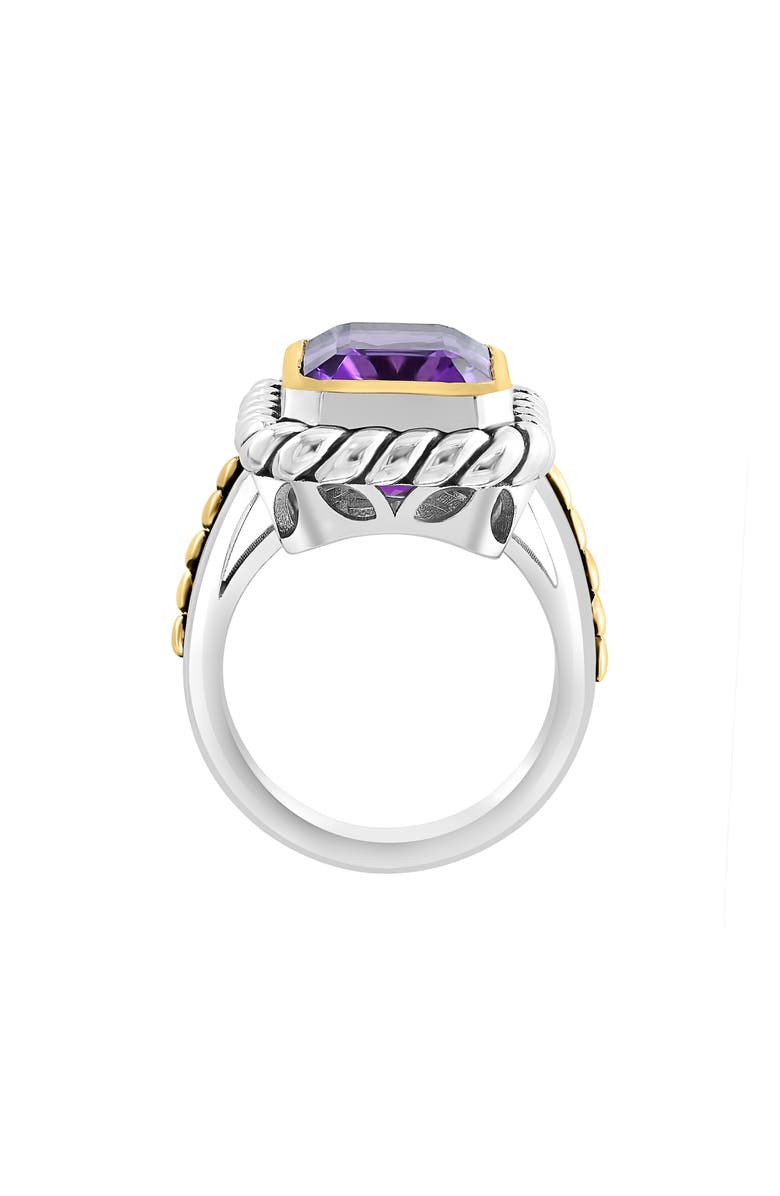 EFFY Two-Tone Amethyst Ring, Alternate, color, Purple