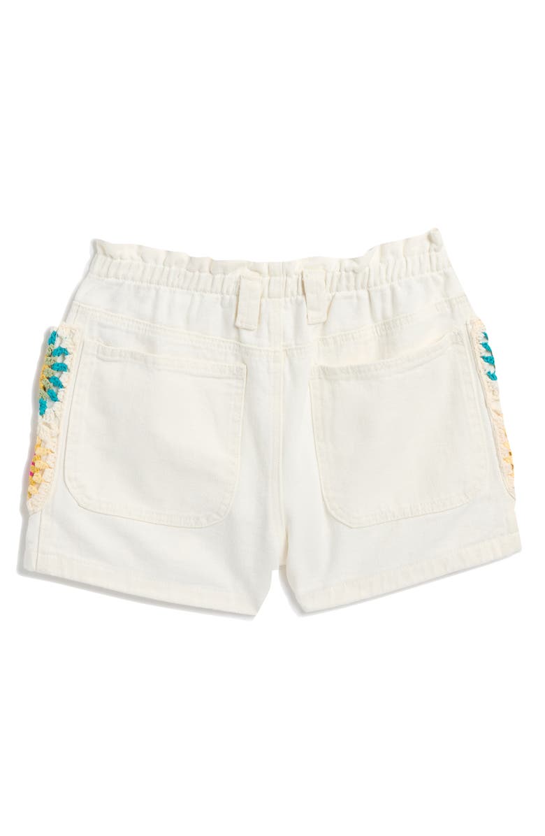 BLANKNYC Kids' Granny Square Crochet Trim Shorts, Alternate, color, 