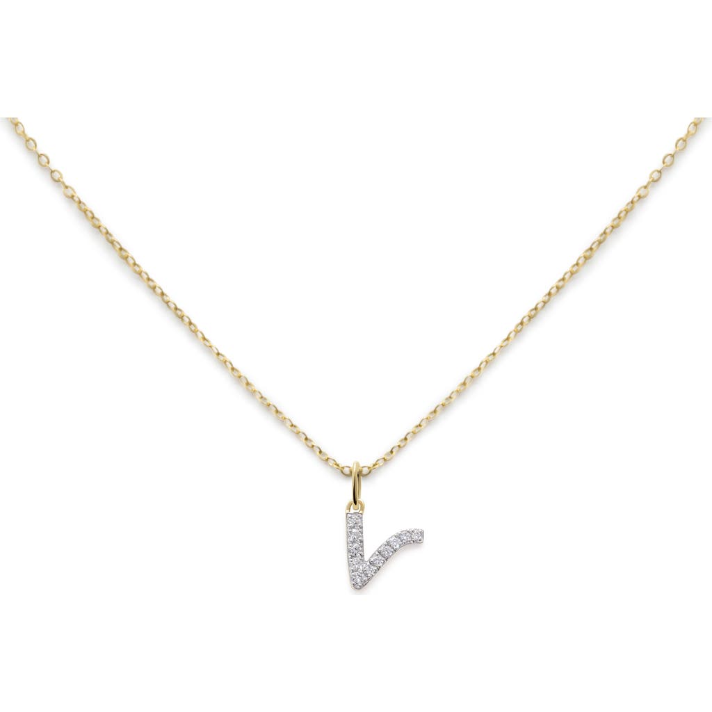 Monica Vinader Lab Created Diamond Initial Pendant Necklace