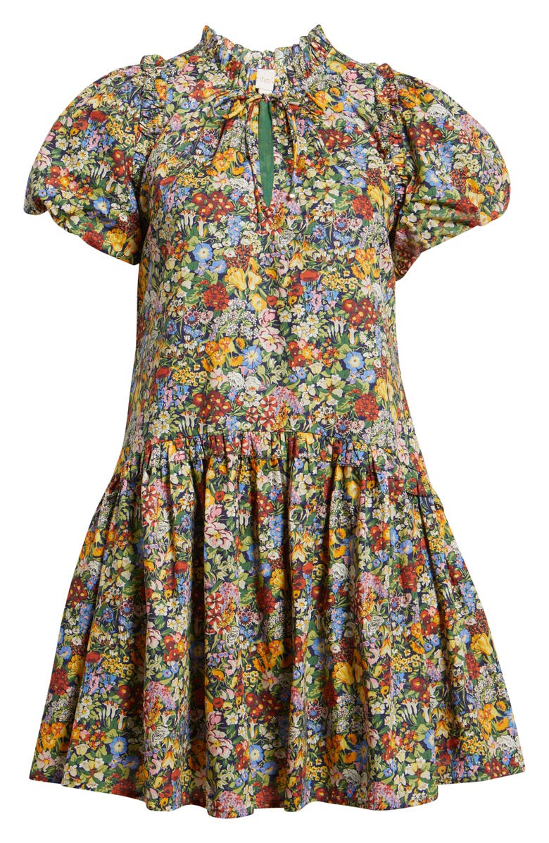 LOVE THE LABEL Edith Floral Minidress, Alternate, color, Cottage Garden Liberty Print