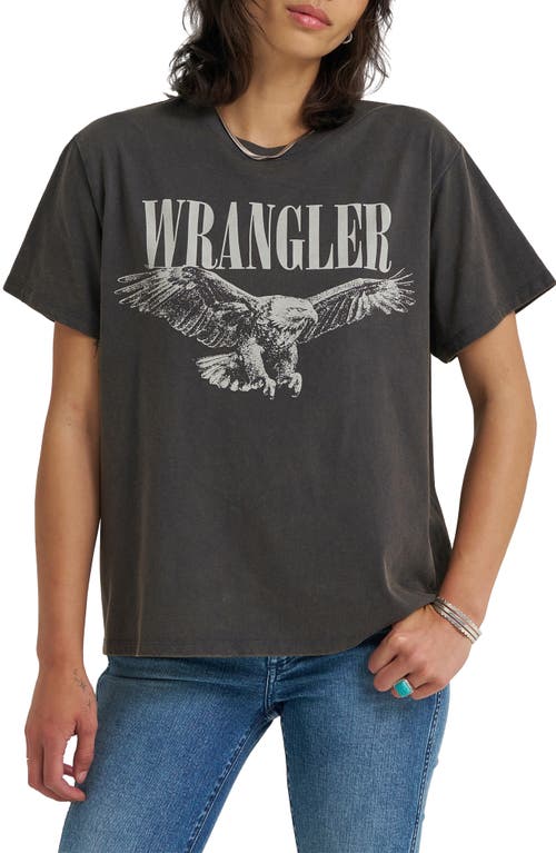 Wrangler Eagle Logo Graphic T-shirt In Black