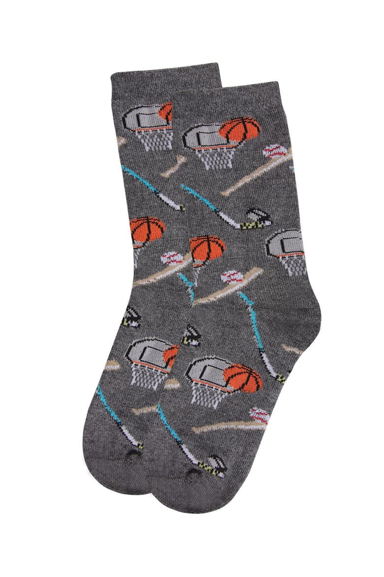 Sports Crew Socks, Alternate, color, Charcoal