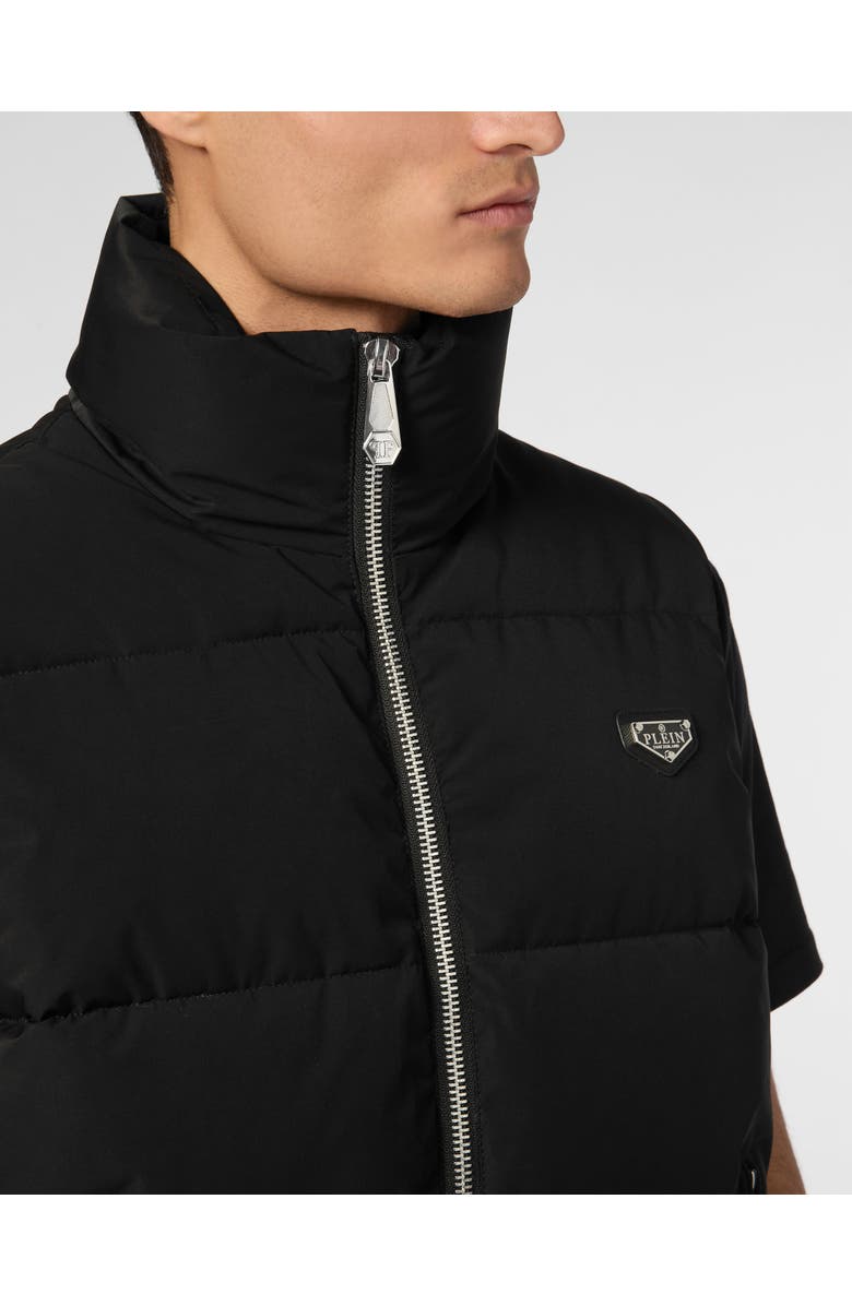 PHILIPP PLEIN Nylon Down Jacket Vest Men, Alternate, color, Black