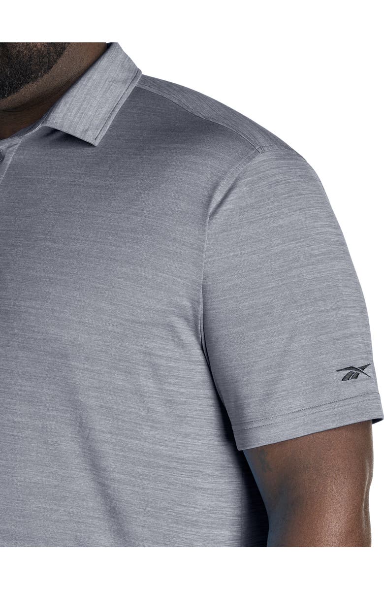 Reebok Big & Tall Performance Heather Polo Shirt, Alternate, color, Grey Heather