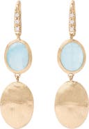 Marco Bicego Siviglia Aquamarine & Diamond Double Drop Earrings