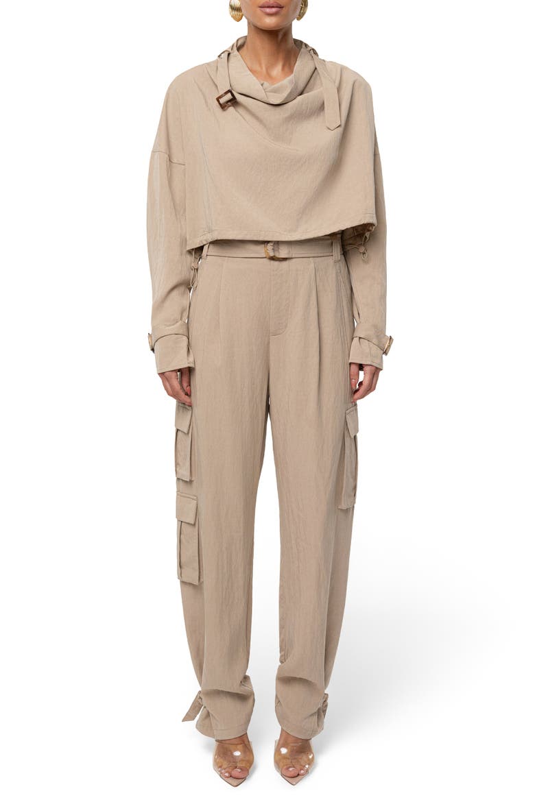 Boundless Belted Cargo Pants, Alternate, color, Beige