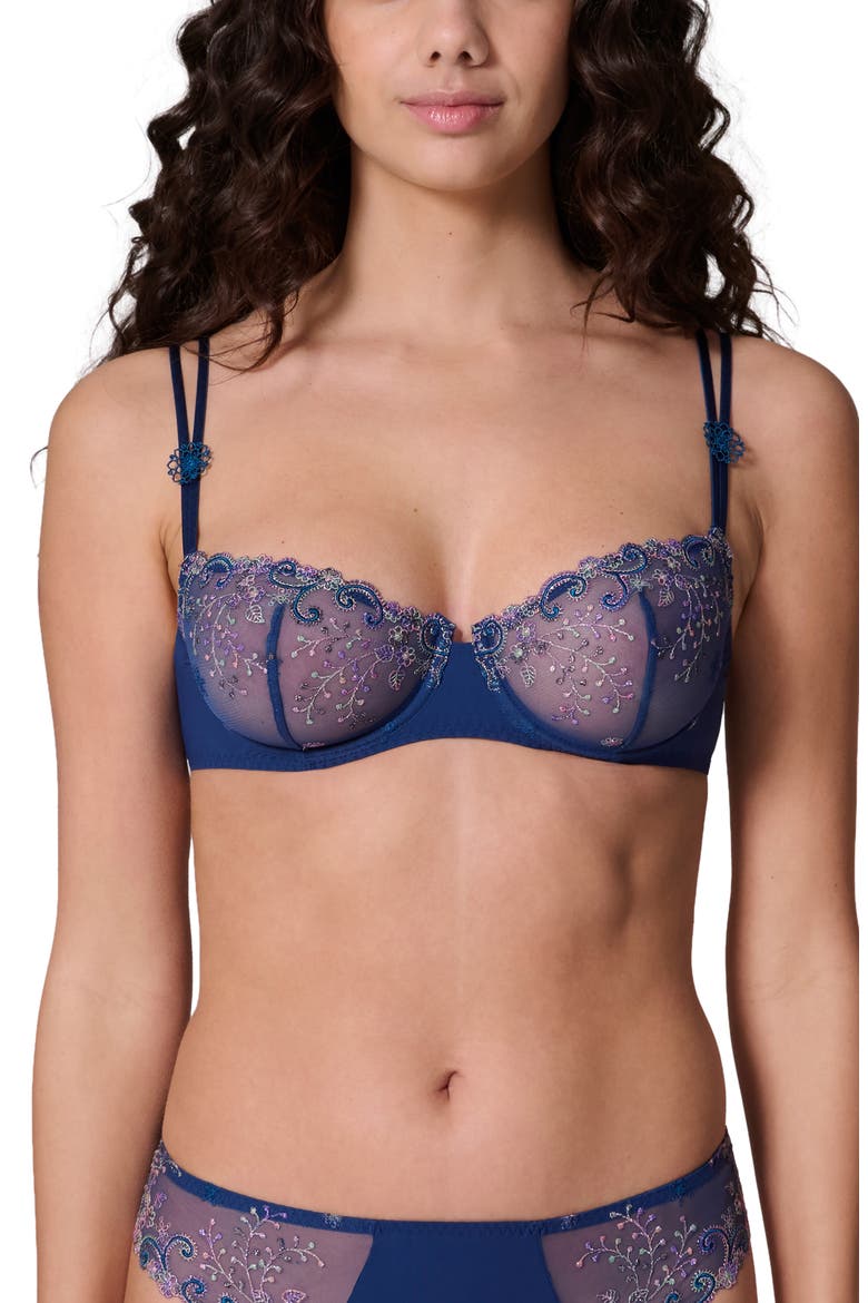 'Delice' Underwire Demi Bra, Main, color, RAINBOW BLUE