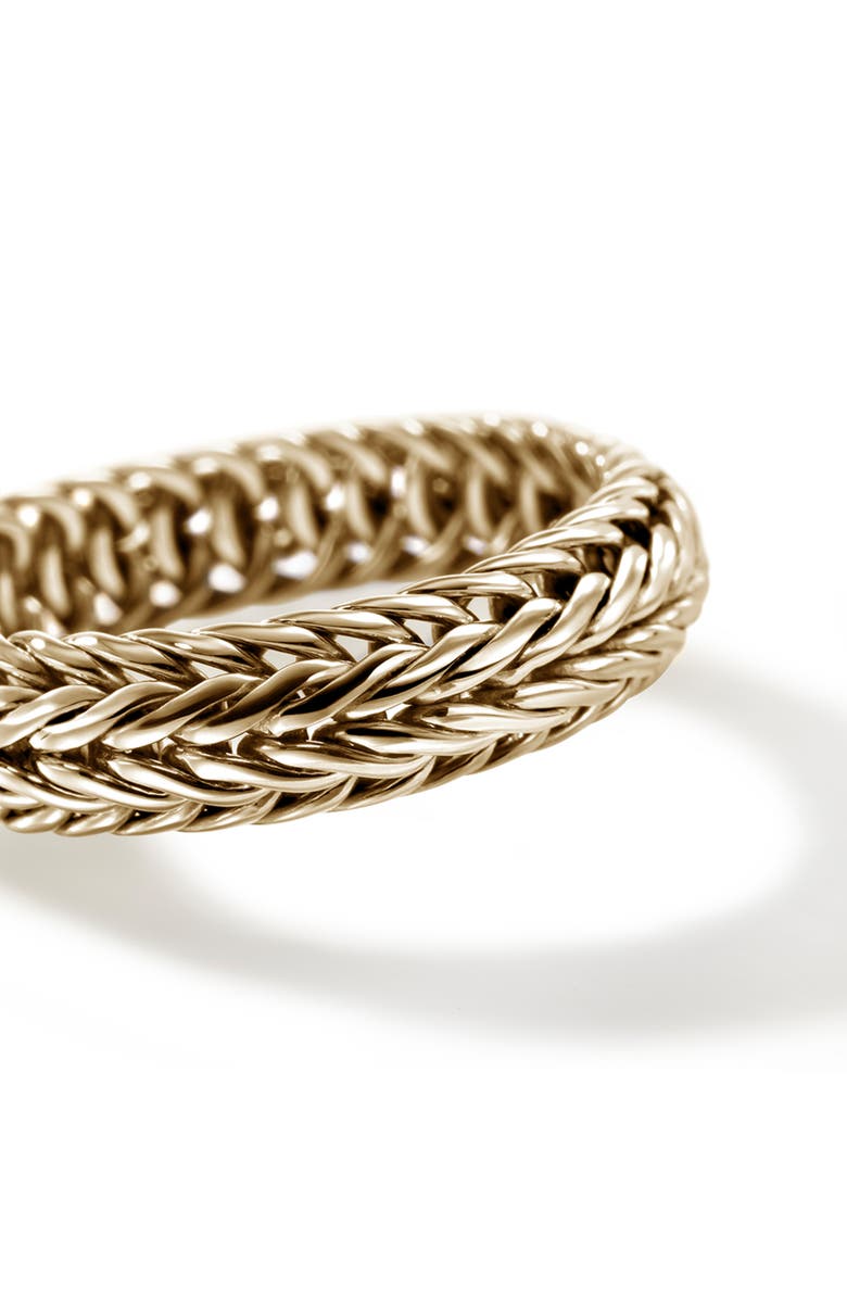 John Hardy Icon Chevron 14K Gold 6mm Band Ring, Size 10, Alternate, color, Gold