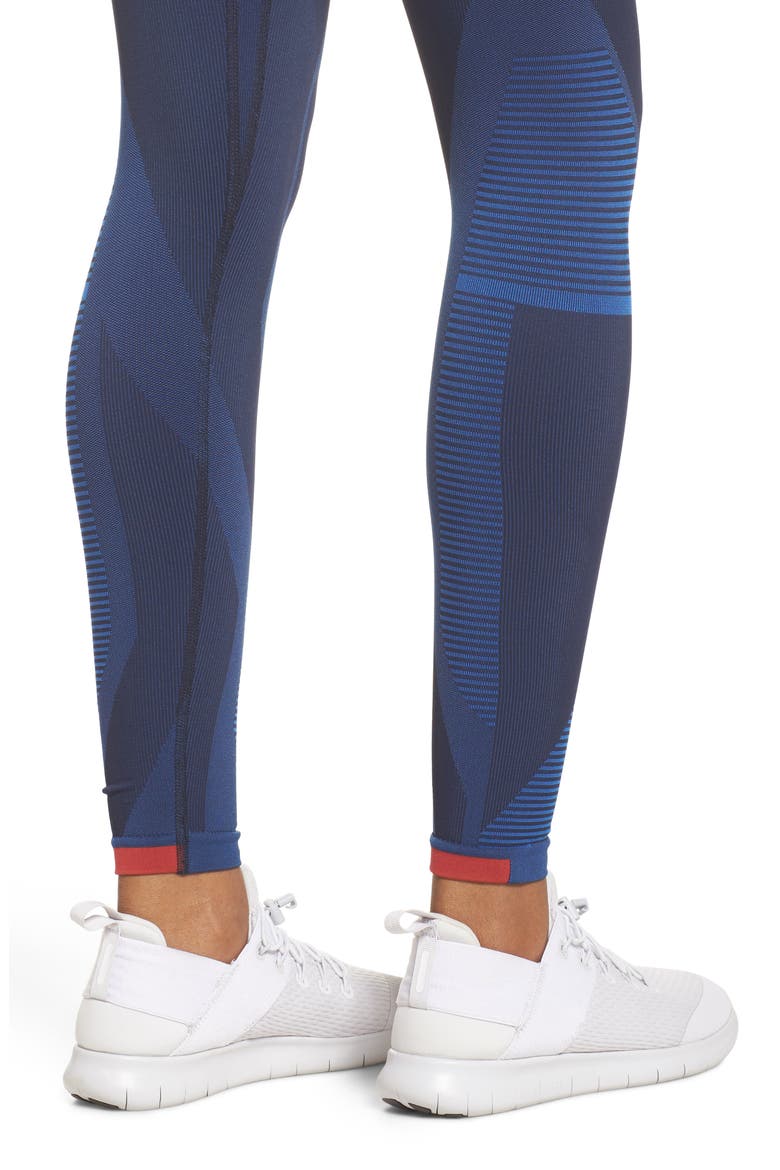 Spectrum High Waist Seamless Leggings, Alternate, color, NAVY