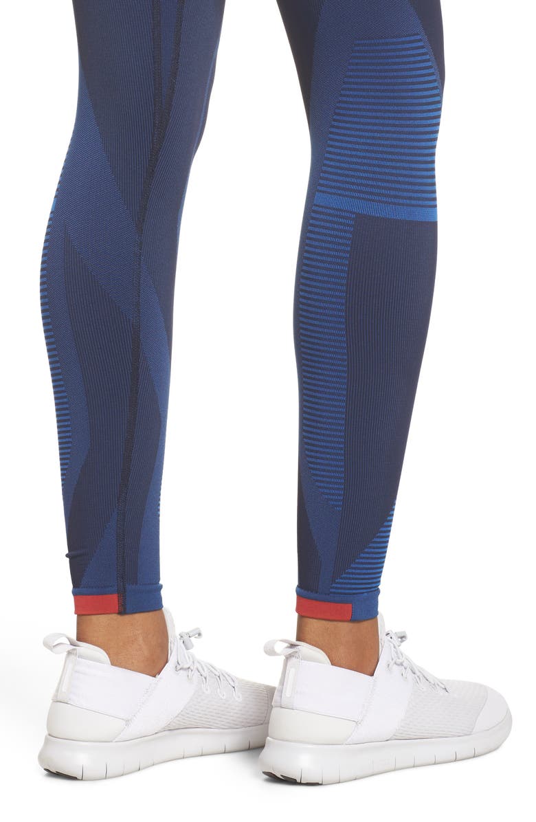 LNDR Spectrum High Waist Seamless Leggings, Alternate, color, Navy