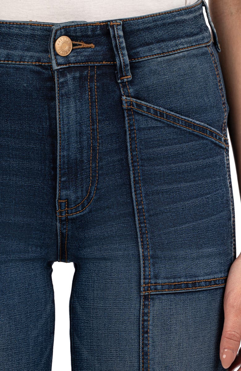 KUT from the Kloth Jodi Seamed High Waist Wide Leg Utility Jeans, Alternate, color, 