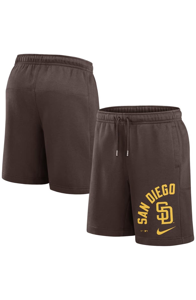 Nike Men's Nike Brown San Diego Padres Arched Kicker Shorts, Main, color, Brown