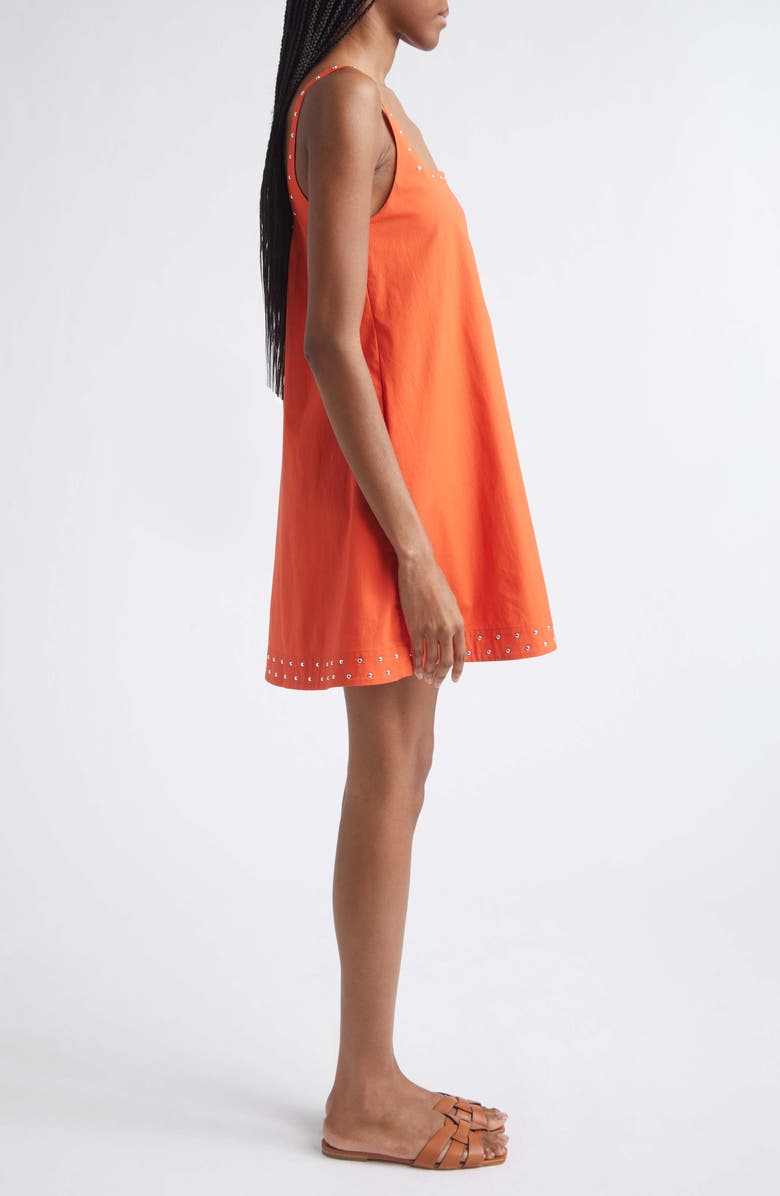 STAUD Brio Studded Swing Minidress, Alternate, color, Koi Studs