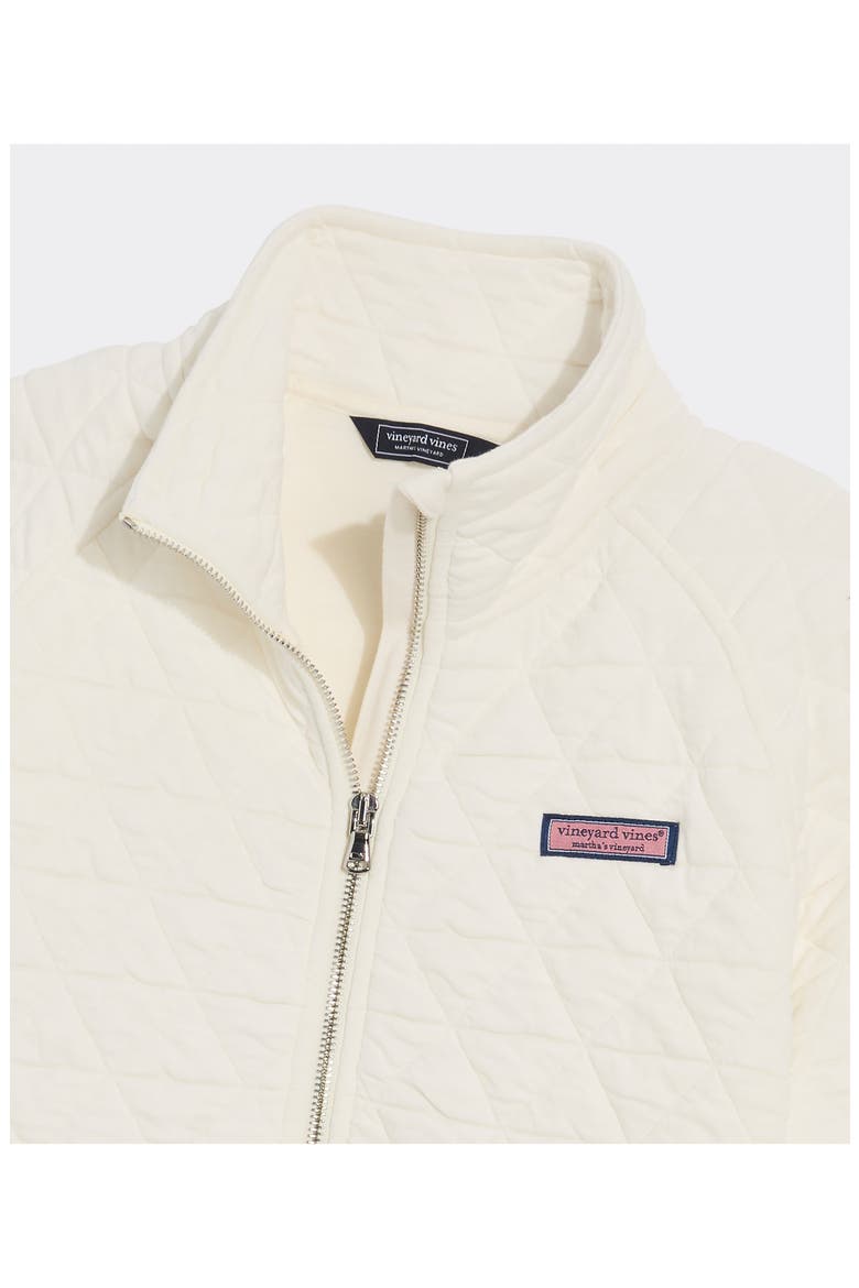 Quilted Half Zip Pullover, Alternate, color, MARSHMALLOW