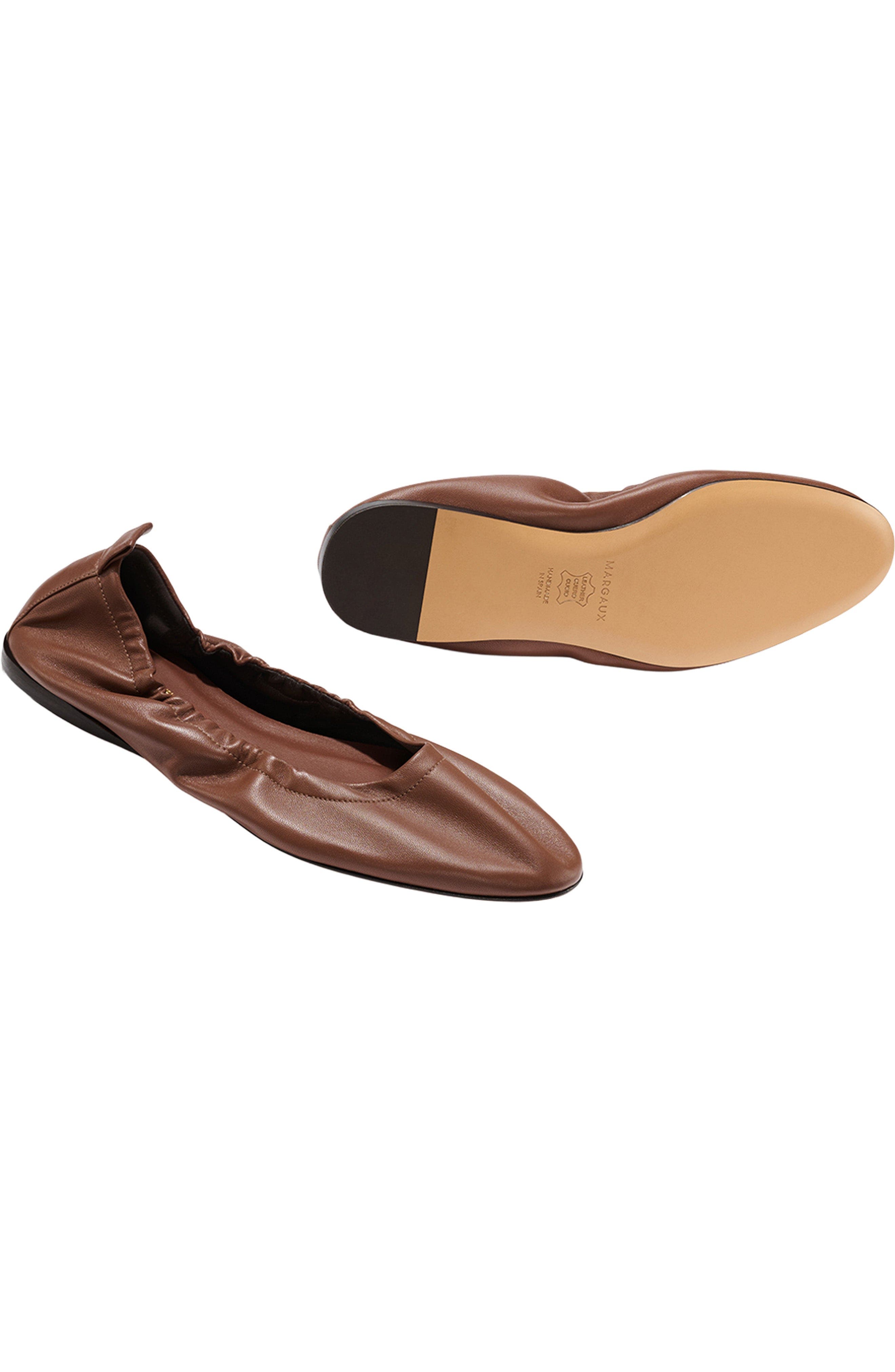 The Pascale Flat, Alternate, color, Cognac Nappa