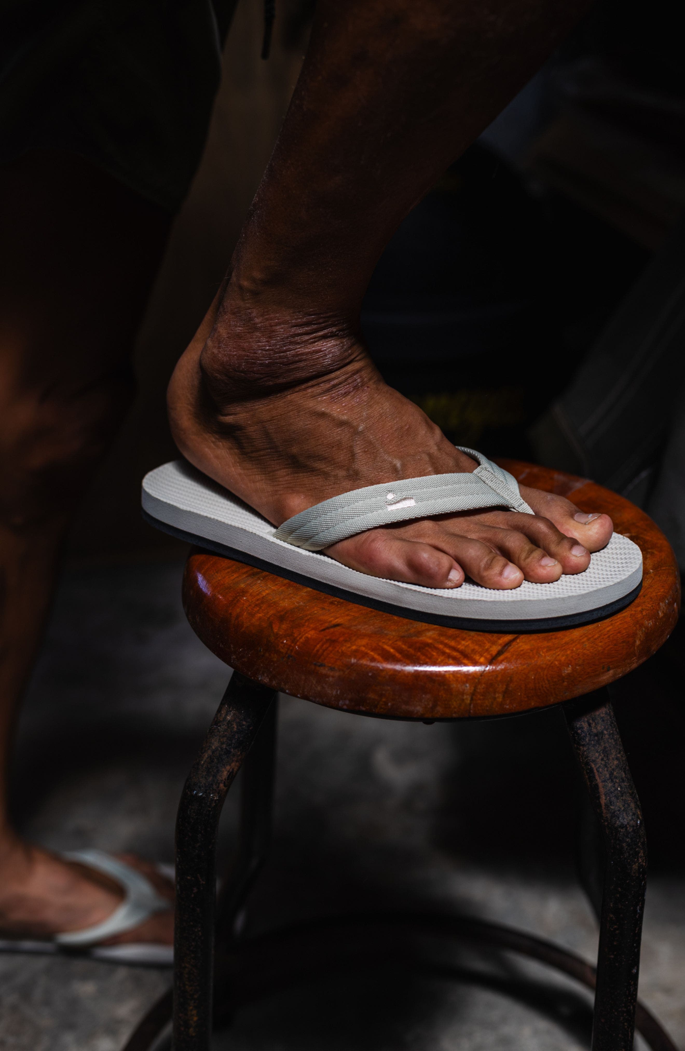 Responsibly-Made Tire Sole Easy Living Flip Flops, Alternate, color, Sea Salt