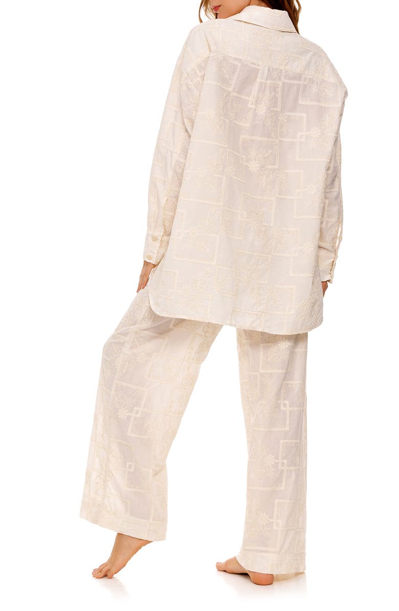 Agua Bendita Swan Meraki Emroidered Cotton Cover-Up Tunic, Alternate, color,