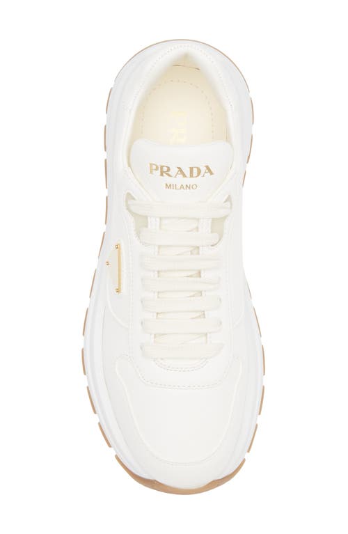 Prada Leather Sneakers In White