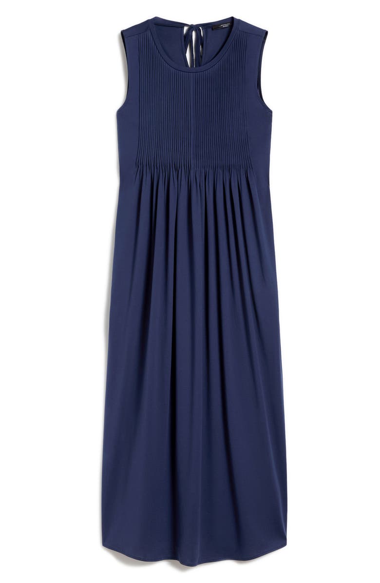 Weekend Max Mara Ricordo Pintuck Midi Dress, Alternate, color, Navy