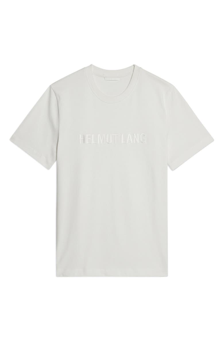 Helmut Lang Tonal Embroidered Logo T-Shirt, Alternate, color, Wht
