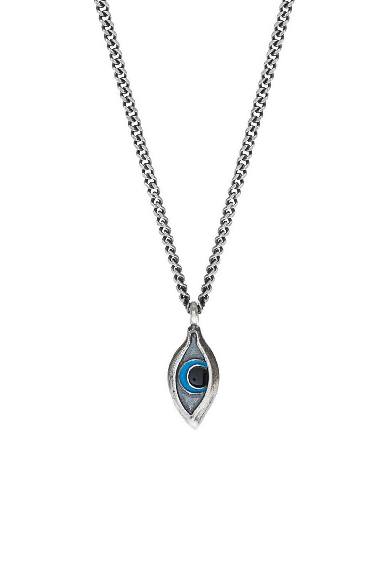 Evil Eye Pendant Necklace, Main, color, TURQUOISE