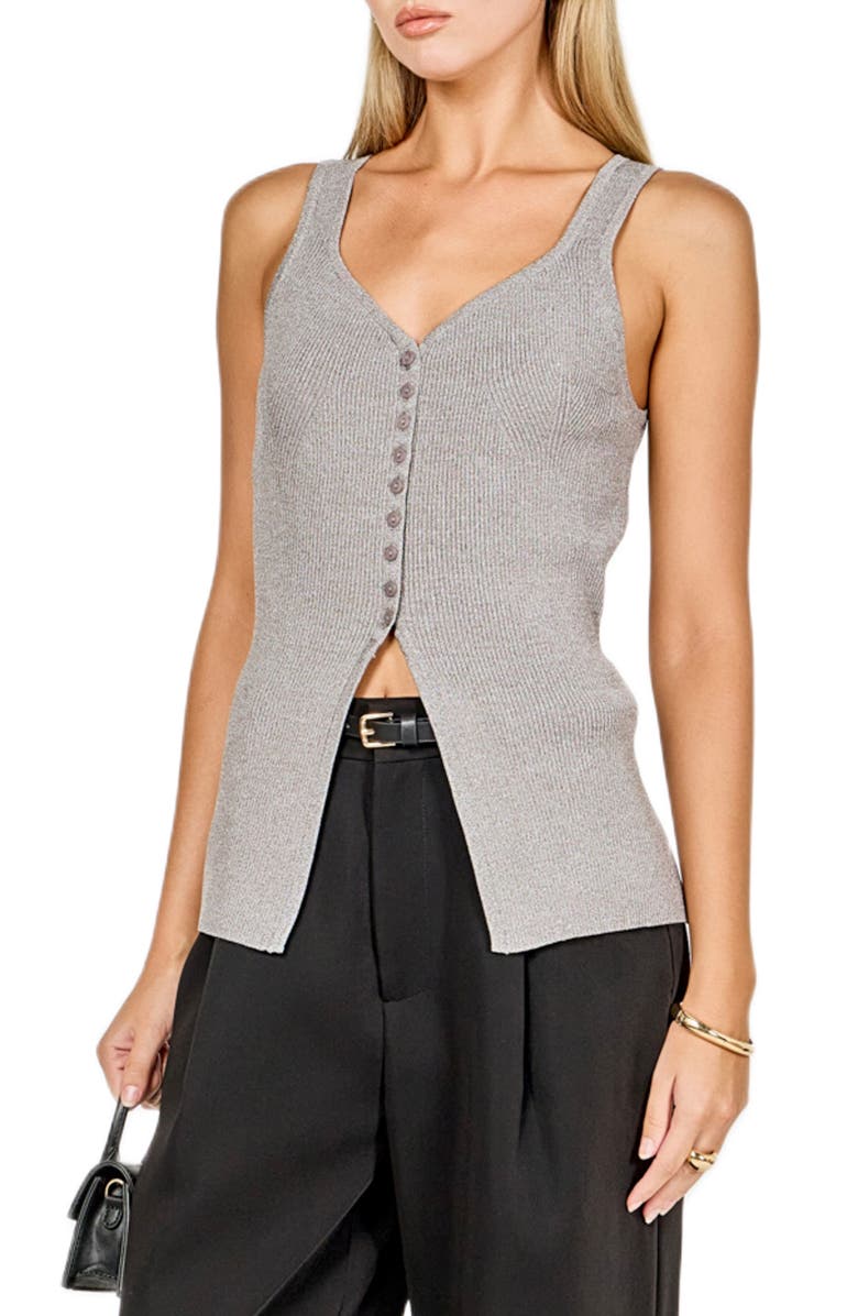 Endless Rose Knit Tank, Alternate, color, Heather Grey