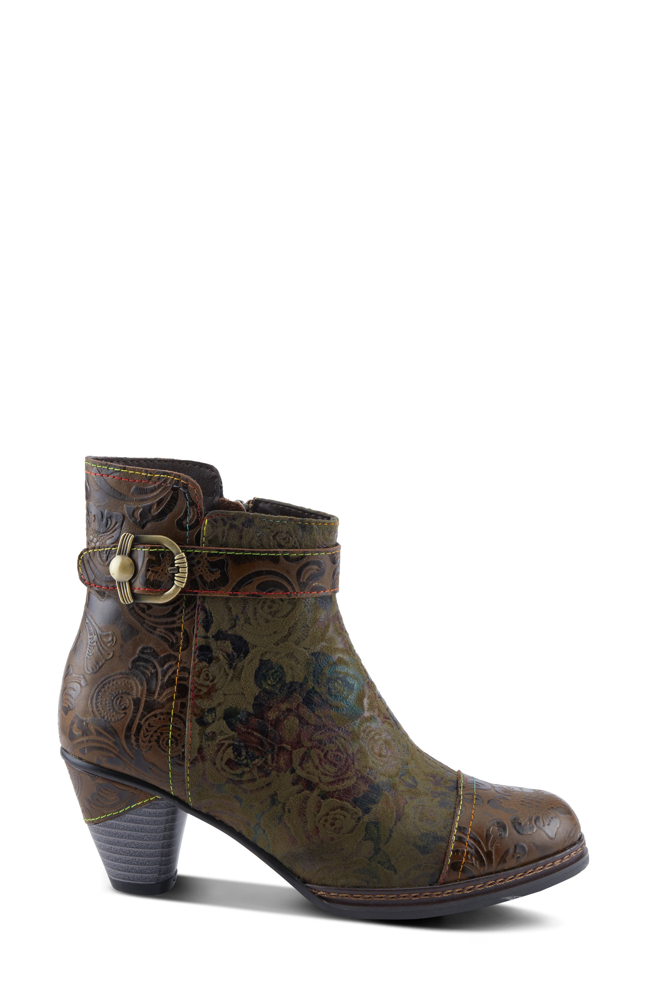 Antilles Flower Embossed, Alternate, color, OLIVE GREEN