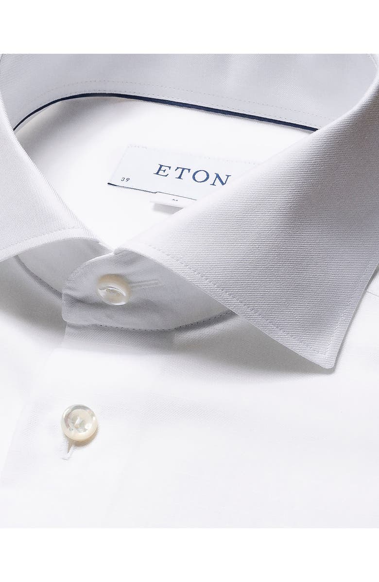 Eton Contemporary Fit Cotton & Linen Dress Shirt, Alternate, color, 