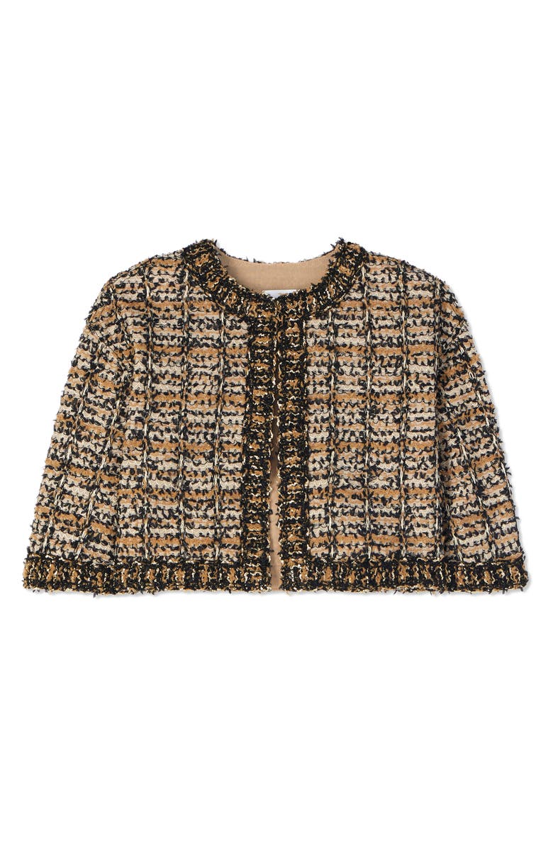 St. John Evening Metallic Plaid Knit Jacket, Alternate, color, 