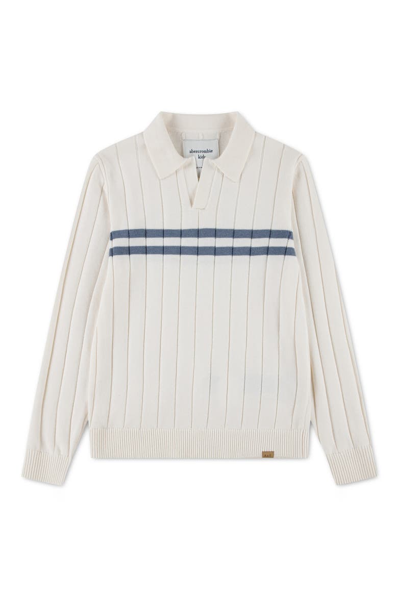 Kids' Johnny Collar Stripe Sweater, Main, color, JET STREAM