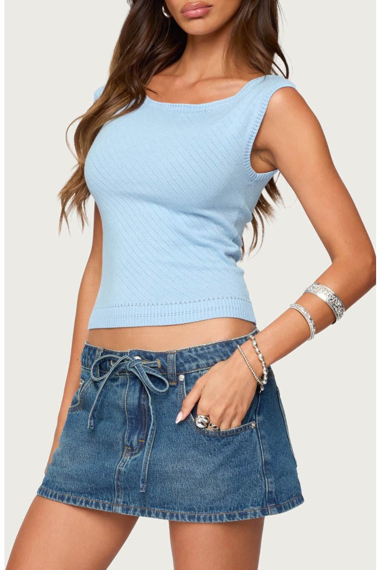 Jarah Pointelle Top, Alternate, color, LIGHT-BLUE